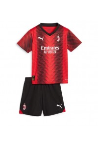 AC Milan Babyklær Hjemme Fotballdrakt til barn 2023-24 Korte ermer (+ Korte bukser)